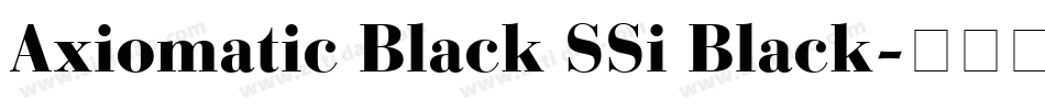 Axiomatic Black SSi Black字体转换